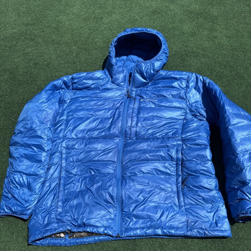 Columbia Jacket Mens XXL BLUE‎ Gold Omni Heat Infinity Puffer Quilted Coat